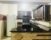 آشپزخانه با کابینت های ام دی اف طرح چوب و سایر امکانات اشپزی 5456415313211