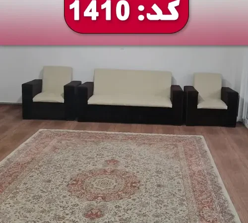 اتاق پذیرایی با مبلمان سیاه سفید و کولر آپارتمان در اصفهان 415463