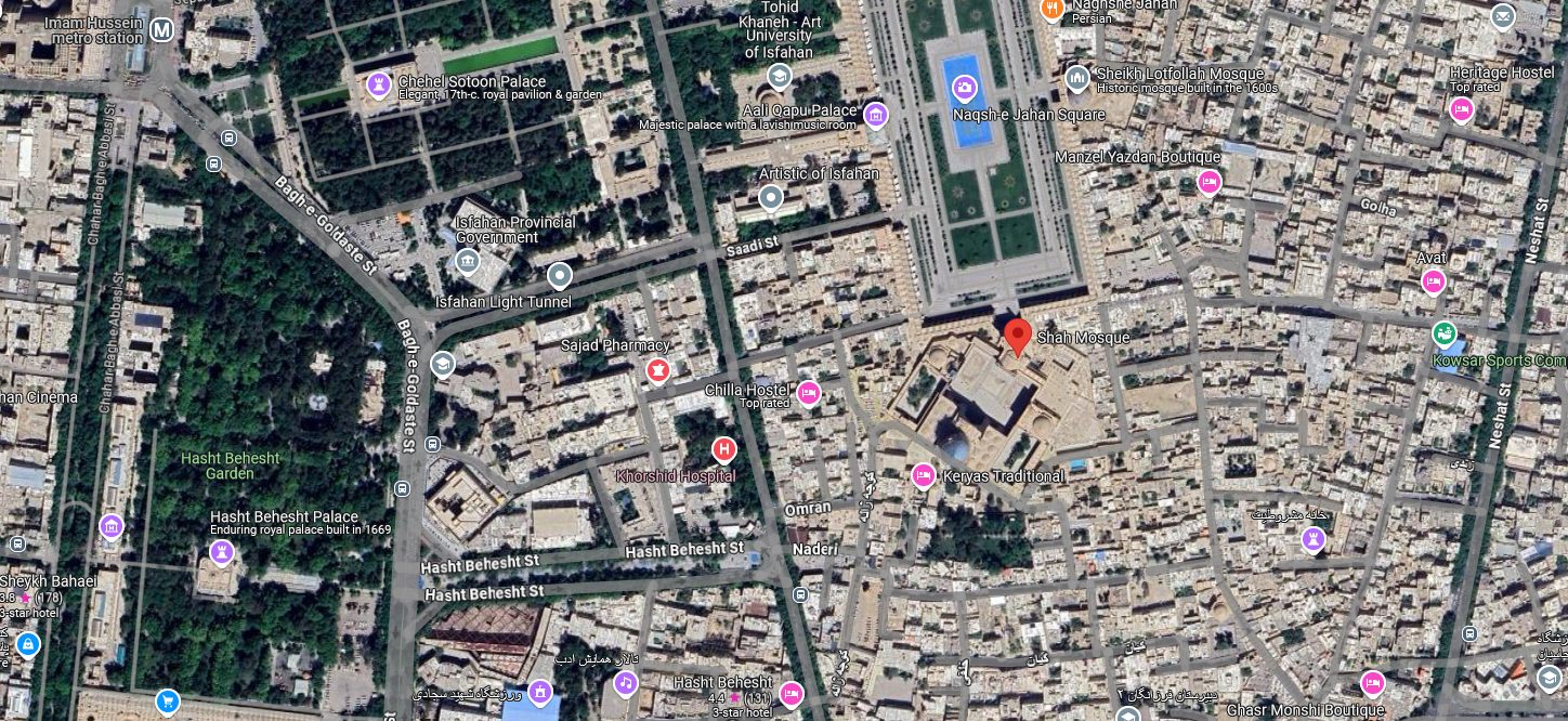 نقشه گوگل مپ از مسجد امام در اصفهان 4135847